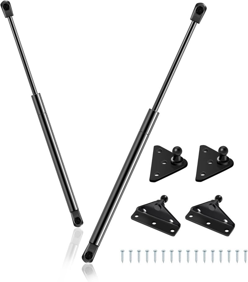 Euplokeer Qty (2) GSNI-5150-100 ML33-100 SE150P-100 15in 100lb/445N Universal Gas Strut Shock Spring Lift Support with Mounting Brackets for Truck Camper Toolbox RV Door Boat Parts Accessories - Image 1